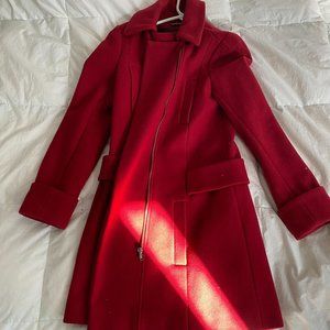 Comptoir Des Cotonniers Red Winter Coat